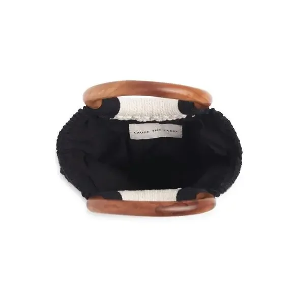 LAUDE THE LABEL Gabby Mini Macrame Bag Black Curateur Summer 2023 Rachel Zoe - Picture 4 of 6